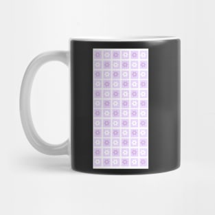 Vintage Aesthetic Minimalist Flower Grid Design Phone Case in Lavender Mug